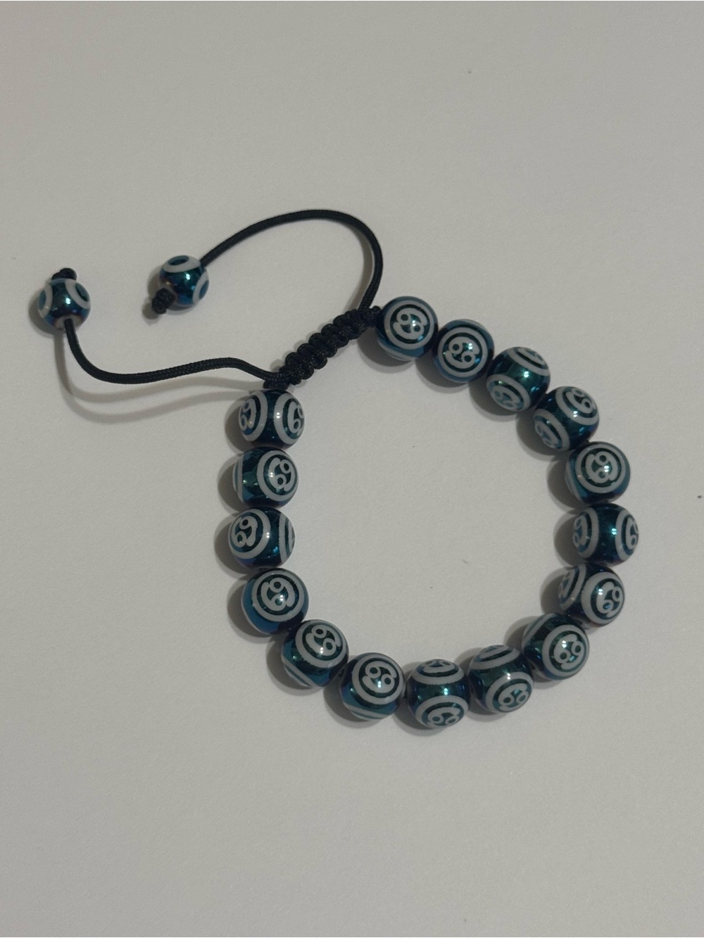 ZODIAC CANCER SIGN ADJUSTABLE BEADED BRACELET UNISEX